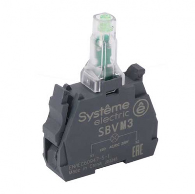 Systeme Electric Световой блок зеленый LED 24В DC Systeme Electric  SBVB3