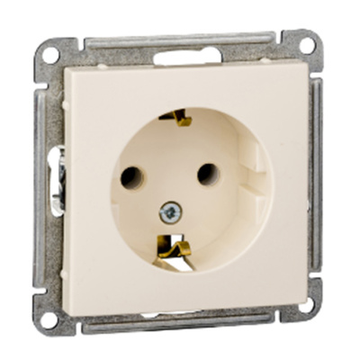 W59 Розетка с заземлением без шторок, 16А, механизм, слоновая кость Schneider Electric Systeme Electric  RS16-154-2-86