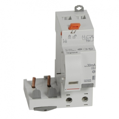 Дифференциальный блок DX3 - тип A - 30 мА - 2П - 230 В~ - 63 А - 2 модуля Legrand Legrand  410429
