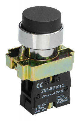 Кнопка управления LAY5-BL21 без подсветки черная 1з IEK IEK  BBT70-BL-K02