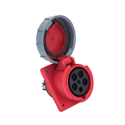 Розетка стационарная внутренняя угловая 4152 3P+PE+N 16A 380В IP67 EKF PROxima EKF  ps-4152-16-380