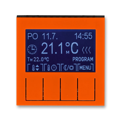 Терморегулятор универсальный программируемый оранжевый / дымчатый чёрный ABB Levit ABB Levit 2CHH911031A4066