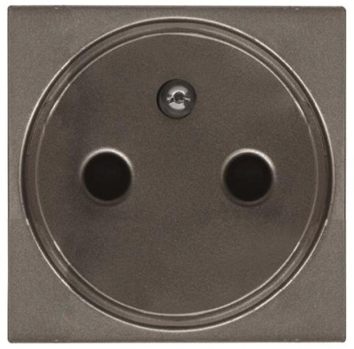 Розетка с заземлением французский стандарт с защитными шторками 2 мод ABB NIE Zenit Антрацит N2287 AN ABB Zenit 2CLA228700N1801