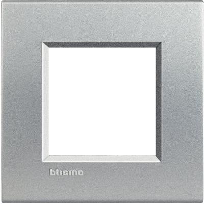 Рамка прямоугольная 2 мод Bticino Living Light Алюминий Bticino Living Light LNA4802TE