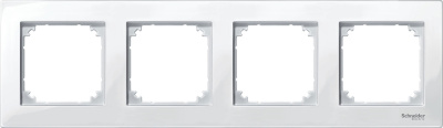 Рамка 4-постовая Merten System M M-Plan Белый глянец Merten M-Plan MTN515419