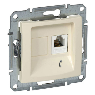 Розетка телефонная 1-ая RJ11 Schneider Electric Sedna Бежевый Schneider Electric Sedna SDN4101147