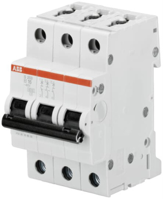 Автоматический выключатель 3P 6A (C) 10kA ABB S203M ABB S200M 2CDS273001R0064