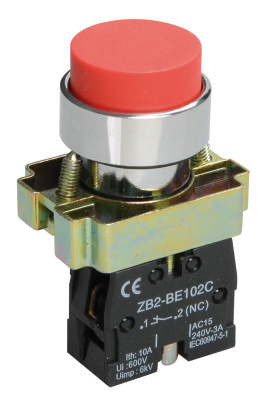 Кнопка управления LAY5-BL42 без подсветки красная 1P IEK IEK  BBT71-BL-K04