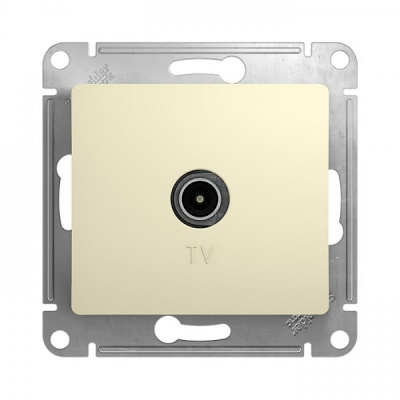 Розетка TV проходная 4DB механизм Systeme Electric Glossa Молочный Systeme Electric Glossa GSL000992