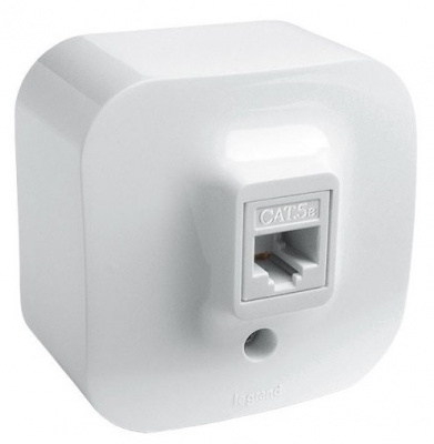 Розетка информационная RJ45 кат.5е UTP IP20 Legrand Quteo Белый Legrand Quteo 782224