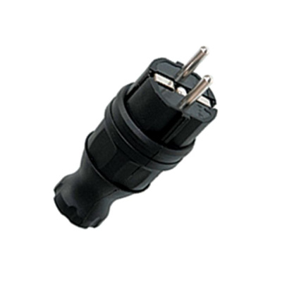 Вилка прямая каучуковая 230В, 2P+PE, 16A, IP44 EKF PROxima EKF  RPS-011-16-230-44