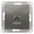 Розетка телефонная RJ11 механизм Schneider Electric AtlasDesign Сталь Systeme Electric AtlasDesign ATN000981