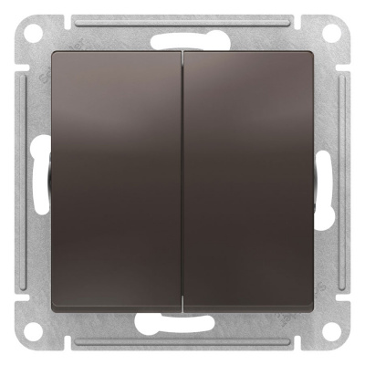 Выключатель 2-клавишный сх.5 10AX механизм Schneider Electric AtlasDesign Мокко Systeme Electric AtlasDesign ATN000651
