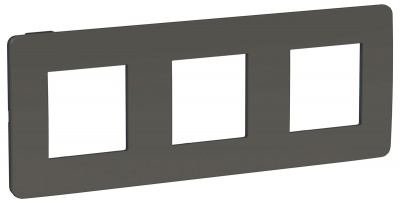 Рамка 3-постовая Schneider Electric Unica New Studio Color Дымчато-Серый/Антрацит Schneider Electric Unica New Studio Color NU280622