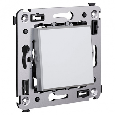 Переключатель одноклавишный в стену, "Avanti", "Закаленная сталь" DKC DKC Avanti 4404113DKC