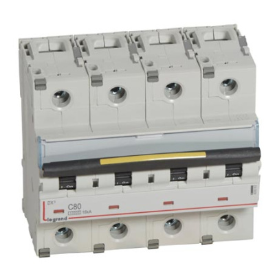 Автоматический выключатель 4P 80A C 10kA Legrand DX3 Legrand DX3 409362