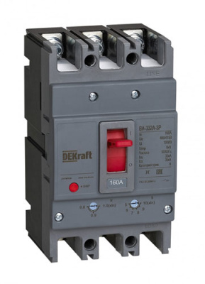 Автоматический выключатель 3P 100A 35кА DEKraft ВА-332А DEKraft ВА-332А 28106DEK