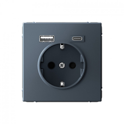 ARTGALLERY РОЗЕТКА 16А с 2 USB A+C, 5В/2,4А/3,0А, 2х5В/1,5А, механизм, ГРИФЕЛЬ Systeme Electric ArtGallery GAL000732