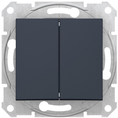 Переключатель 2-клавишный 10A Schneider Electric Sedna Графит Schneider Electric Sedna SDN0600170