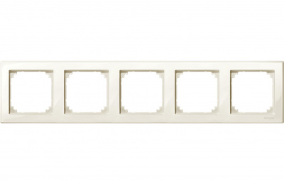 Рамка 5-постовая Merten M-Smart Бежевый глянец Merten M-Smart MTN478544