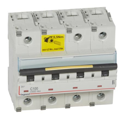 Автоматический выключатель 4P 100 A C 10kA Legrand DX3 Legrand DX3 409363