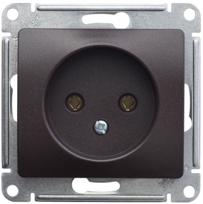 Розетка без заземления 16A механизм Systeme Electric Glossa Шоколад Systeme Electric Glossa GSL000841