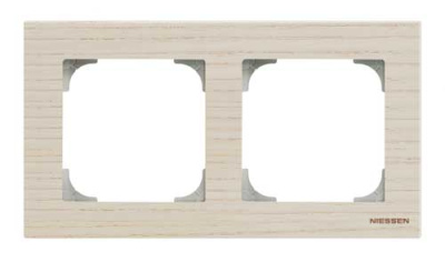 Рамка 2-постовая ABB NIE Sky Белый ясень 8572 FR ABB Sky 2CLA857200A2001