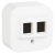 Адаптер для 1 или 2 розеток RJ45 Keystone IP20 IEK Quteo Белый IEK Quteo 782226