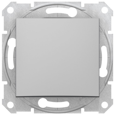 Выключатель 1-клавишный кнопочный 10A Schneider Electric Sedna Алюминий Schneider Electric Sedna SDN0700160