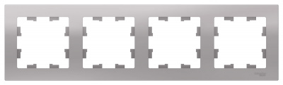 Рамка 4-постовая универсальная Schneider Electric AtlasDesign Алюминий Systeme Electric AtlasDesign ATN000304