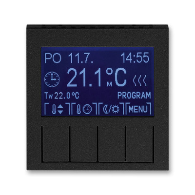 Терморегулятор универсальный программируемый антрацит / дымчатый чёрный ABB Levit M ABB Levit M 2CHH911031A4063