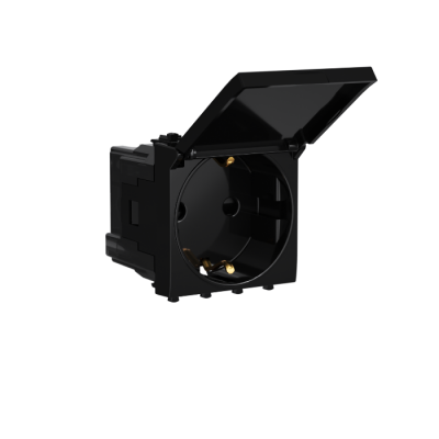 Розетка Avanti IP44, черная DKC DKC Avanti 4402012DKC