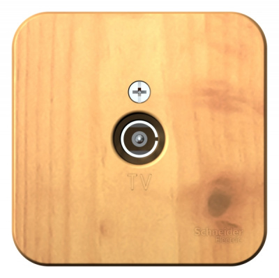 Розетка TV накладного монтажа с изолирующей пластиной Systeme Electric Blanca Ясень Systeme Electric Blanca BLNTA000015