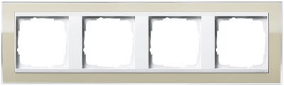 Рамка 4-постовая Gira Event Clear Песочный/Белый глянец Gira Event Clear 0214773Gira