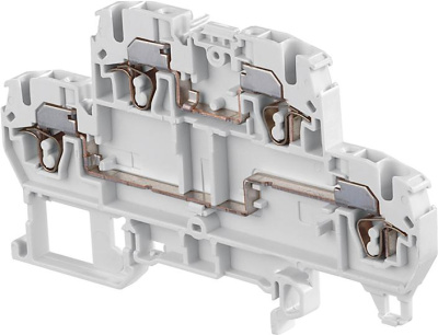 Клемма D2,5/5.D2.L, 2-уровневая, пруж. 2.5мм.кв. серая ABB ABB D 1SNA290161R0000