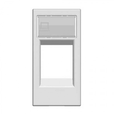 Накладка розетки телефонной/информационной 1-ой 1мод ABB NIE Zenit Белый N2118.1 BL ABB Zenit 2CLA211810N1101