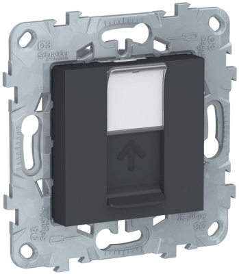 Лицевая панель RJ45 KEYSTONE/SYSTIMAX Schneider Electric Unica New Антрацит Schneider Electric Unica New NU546154