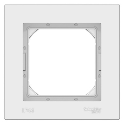 Рамка 1-постовая IP44 Schneider Electric AtlasDesign AQUA Белый Systeme Electric AtlasDesign ATN440101