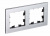 Рамка 2-постовая металл Schneider Electric AtlasDesign Nature Серебро Systeme Electric AtlasDesign Nature ATN312102