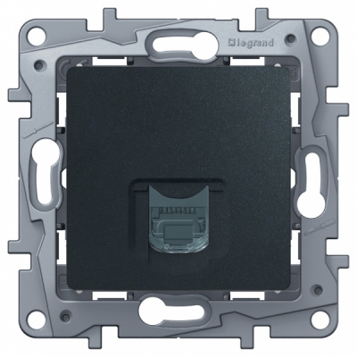Розетка информационная RJ45 категория 6 UTP Legrand Etika Антрацит Legrand Etika 672653