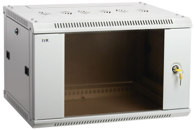 Шкаф LINEA W 12U 600x600мм дверь стекло RAL7035 ITK ITK LINEA W LWR3-12U66-GF