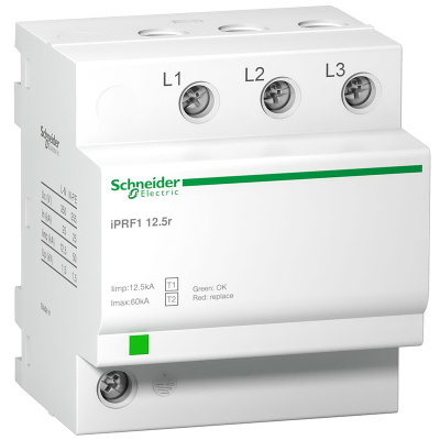 Ограничитель перенапряжений 3P, T1+2, TN-C, IT 230V Schneider Electric Acti9 iPRF1 12.5r Schneider Electric Acti9 A9L16633