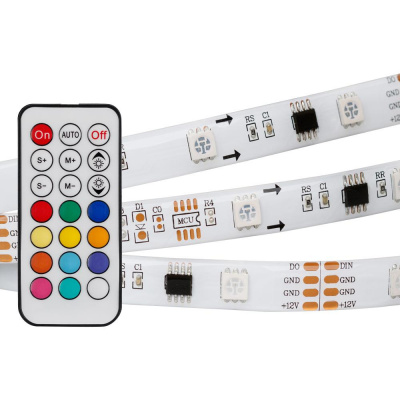 Лента SPI-5000SE-IR21B 12В SMD 5060 30LED/м 7,2Вт/м ПДУ Arlight RGB Arlight Бегущий огонь 021213Arlight