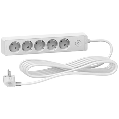 Unica EXTEND Удлинитель 5 розеток 2к+з, кабель 5м, Белый Schneider Electric Schneider Electric  ST9455W