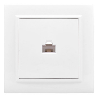 Розетка RJ-45 1-местная СП EKF Basic Минск Белый EKF Минск ERK01-035-10