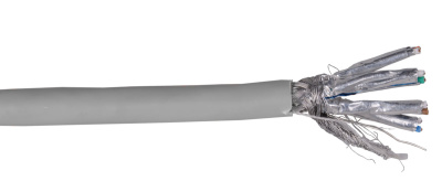 Кабель связи витая пара S/FTP, кат.6A 4х2х23AWG solid, ПВХ, 305м, серый ITK ITK  LC1-C6A04-611