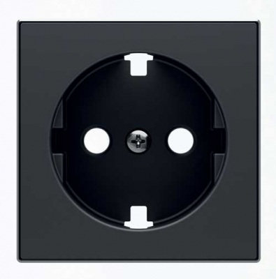 Накладка розетки с заземлением с плоской поверхностью ABB NIE Sky Черный бархат 8588.9 NS ABB Sky 2CLA858890A1501