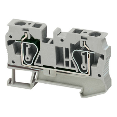 Schneider Electric Клеммник пруж проход 6мм2 2тчк серый Schneider Electric  NSYTRR62