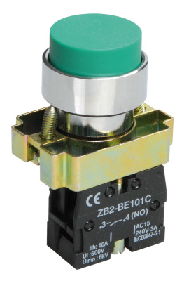 Кнопка управления LAY5-BL31 без подсветки зеленая 1з IEK IEK  BBT70-BL-K06