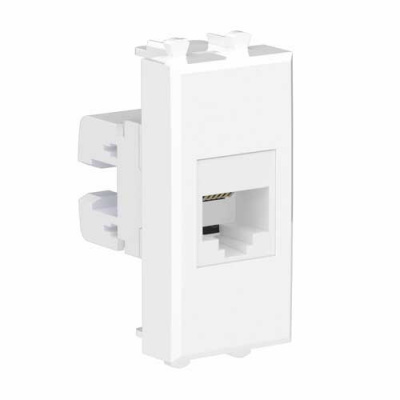 Телефонная розетка RJ-12 без шторки модульная 1 модуль DKC Avanti Белое облако DKC Avanti 4400611